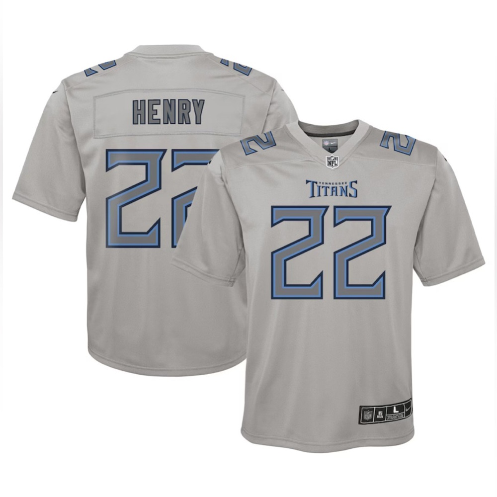 Nike NFL Tennessee Titans Derrick Henry Gray Football Jersey Kids Youth sz XL
